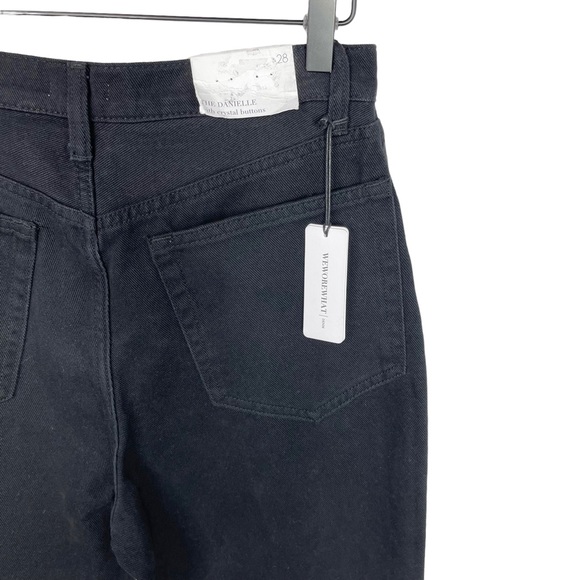 NWT WEWOREWHAT The Danielle Crystal High Rise Straight Leg Jean - Picture 10 of 12